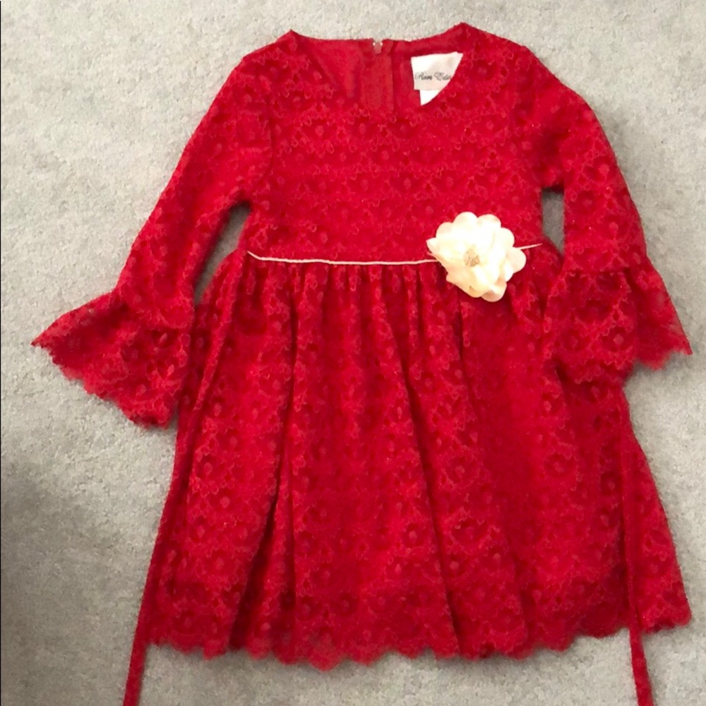 Rare Editions Red Lace Dress